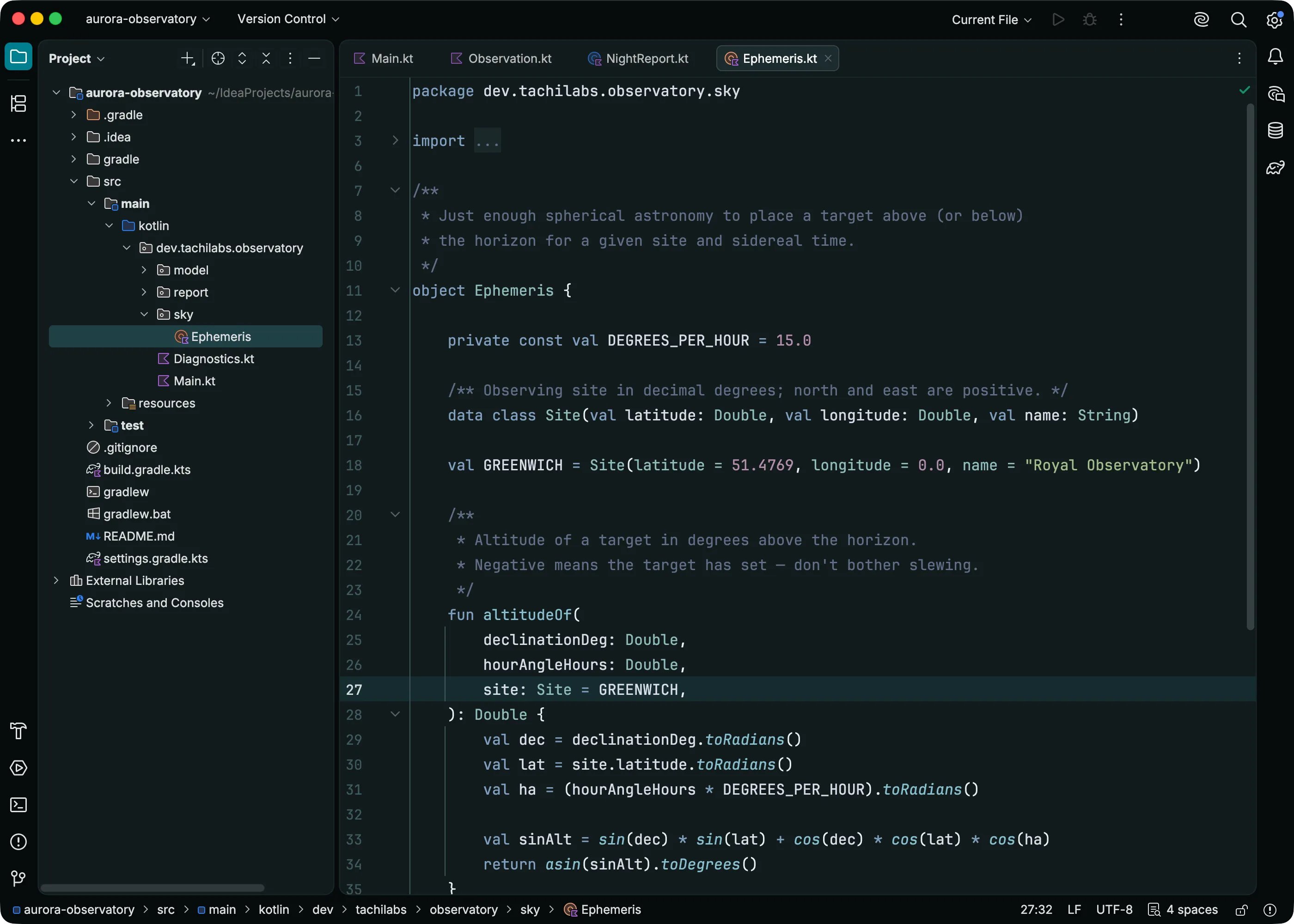 IntelliJ IDEA on the Armada Dark theme tinted teal, with the Nord editor color scheme harmonized against the tinted chrome so Nord's syntax colors sit on a canvas that matches the window